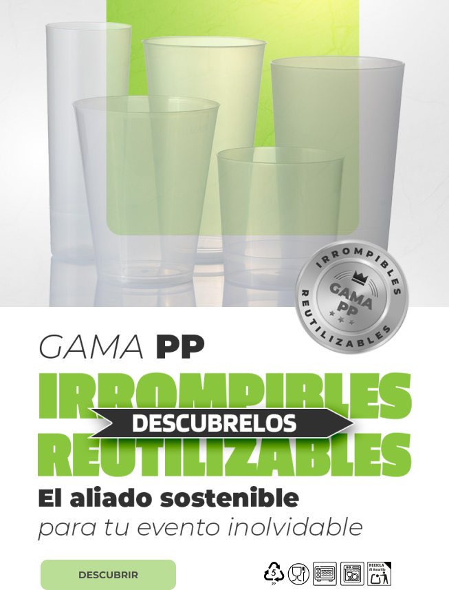 Gama PP irrompibles y reutilizables